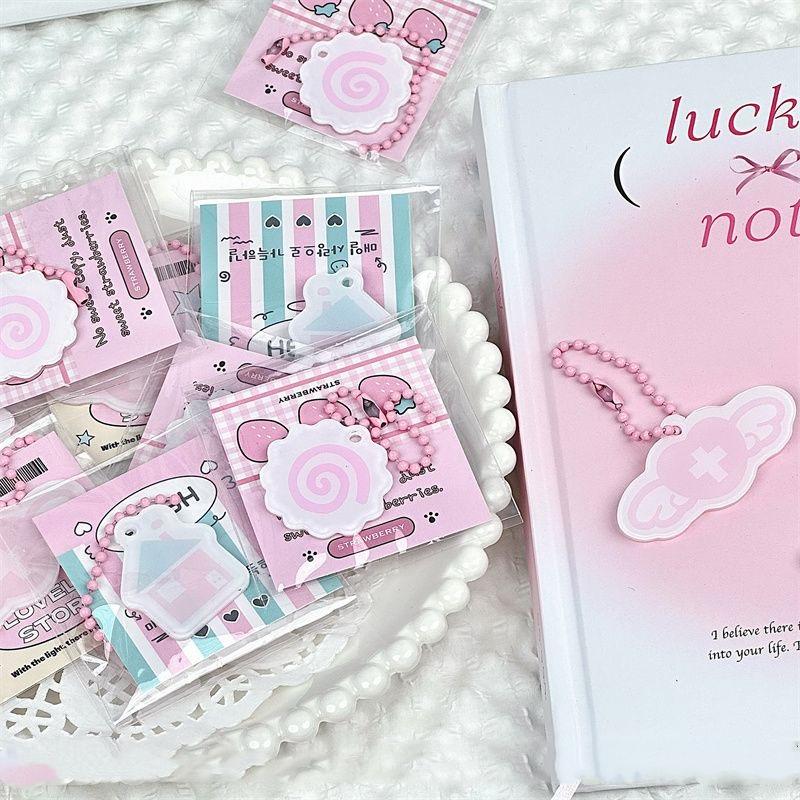 Cute Fish Plate Keychain Pink Roll Album School Bag Pendant Cute Couple Bag Pendant Give Each Other Gifts