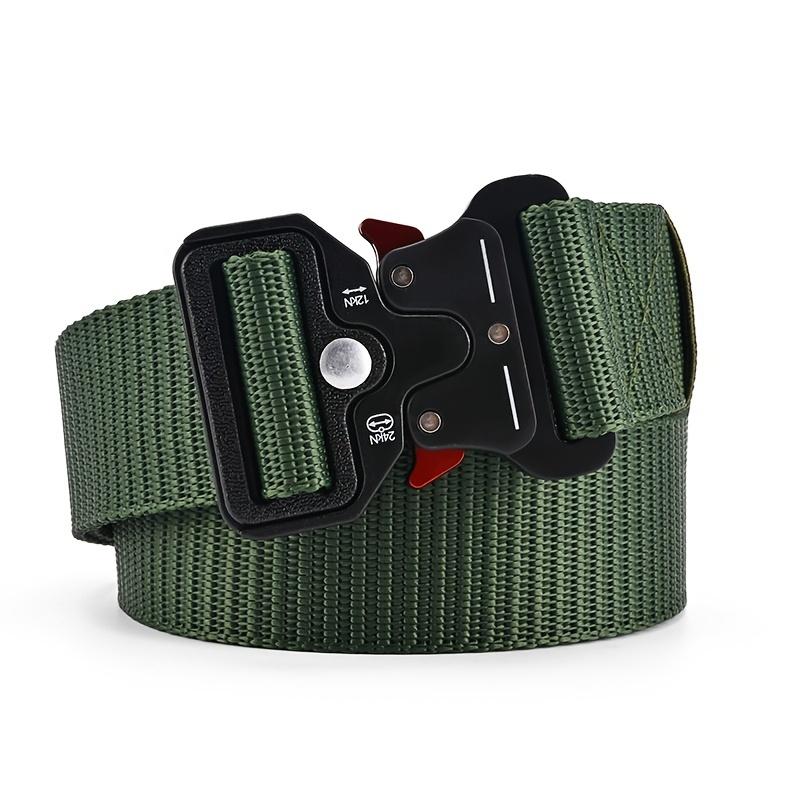 Cinturón para Hombre Outdoor Caza Táctico Cinturón de Hombre Multifuncional Combate Supervivencia Alta Calidad Lona Nailon Cinturón de Hombre Cinturón Deportivo
