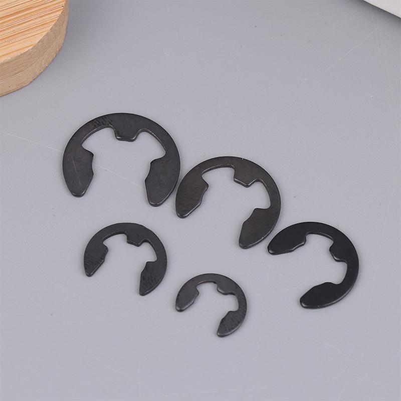 120ks Sada černých nerezových pojistných kroužků Snap Ring E-Clip Podložka Sortiment Pro upevnění hřídele M1.5-M10