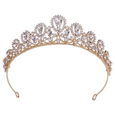 Koreansk brudtiara strass liten krona barn prinsessa födelsedagskrona bröllopsklänning tillbehör