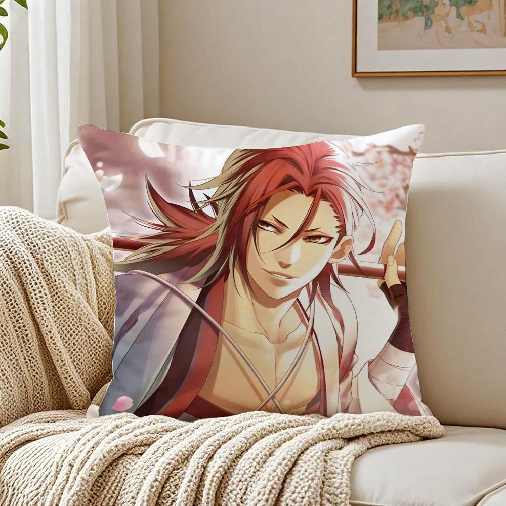 Romantic Japanese Game Anime HHakuoki Cushion Cover Pillowcase Antidustmite living Room Sofa Decor Cushion Room