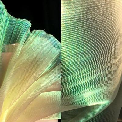 Модная органза 100x150 см, прямая, русалка, фея, дизайнерская ткань, плиссированная, разноцветная, ткани для шитья одежды, свадебное платье