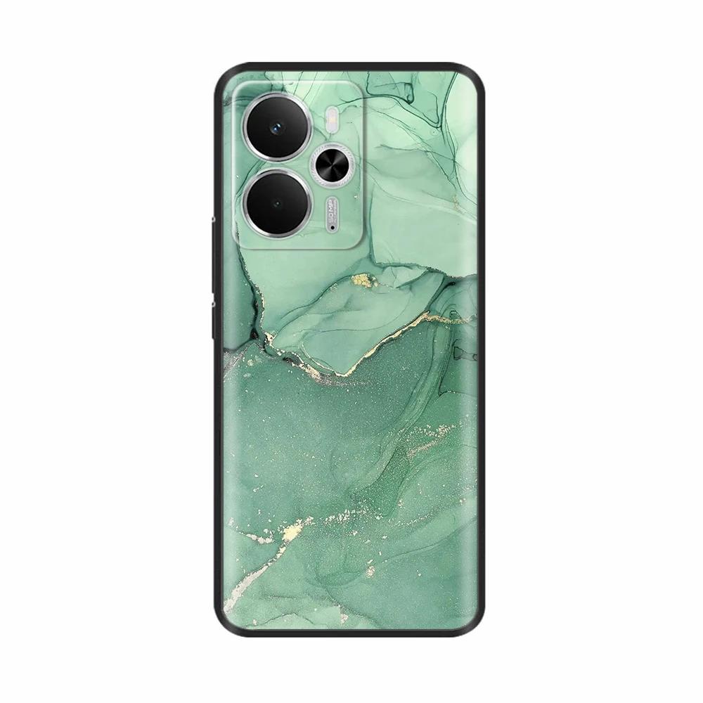 För Realme 14 5G Fodral Mjuk Matt Silikon Baksideskydd För Realme 14T Fundas Realme14 Tecknade Blommor Fodral för Realme 14T