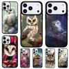 Animal Owl Phone Case for iPhone 17 Air 16 15 11 12 14 13 Pro Max Shockproof Cover