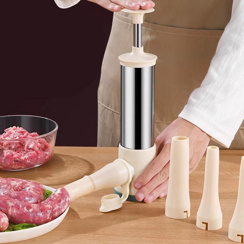 Manual Sausage Maker Sausage Maker Filling Machine Stainless Steel Meat Stuffer Manual Sausage Machine Sausage Filling Tool