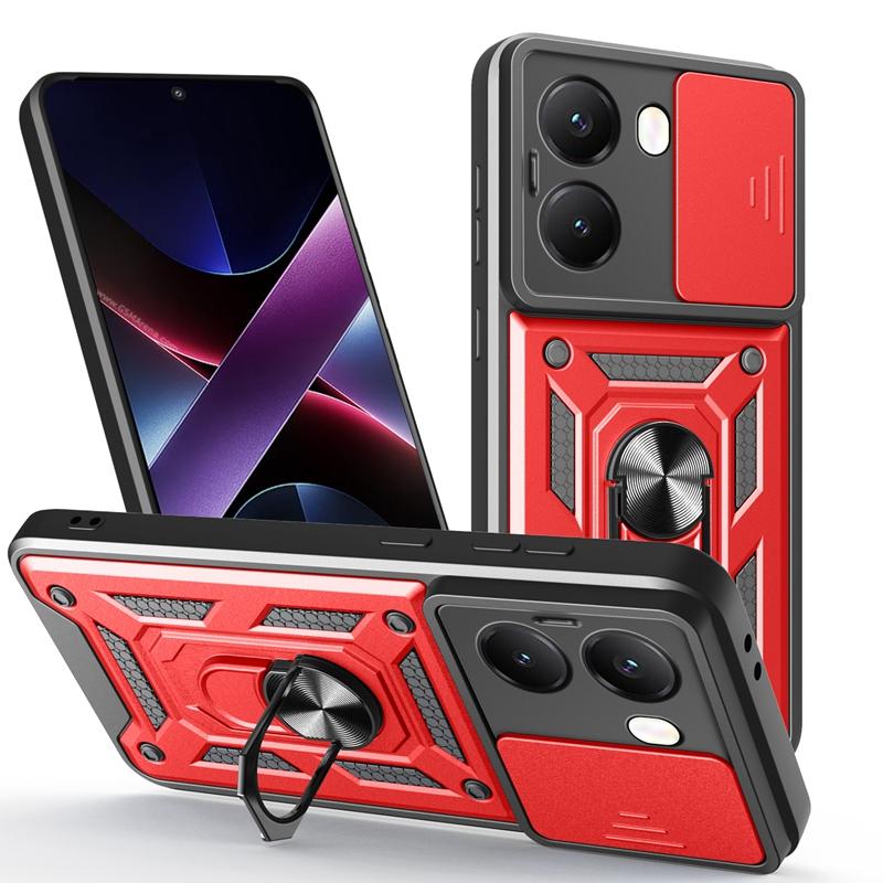 Magnetic Stand Funda for POCO X5 X6 X7 Pro Case Armor Slide Camera Ring Holder Protection Cover for Xiaomi POCO X7 X6 X5 5G Capa