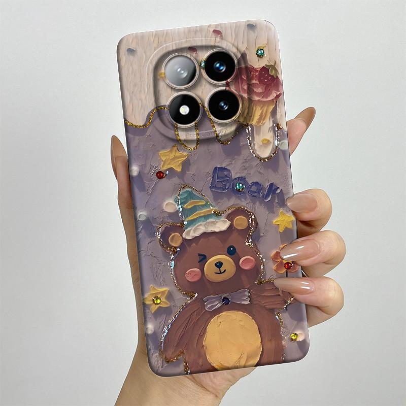 Für Redmi Note 14 Pro Plus 5G Hülle Note14 Pro+ 5G Weiche Silikon Handyhülle Süß Bemalte Modische Cartoon-Bedruckte Rückseite