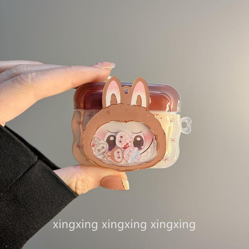 

INS Cute the Hokey Pokey Cartoon Airpodspro2 Protective Case Apple 4 Generation Bluetooth Airpods3 Earphone Case airpods4 Rocking Brown Rab [Single Shell]]