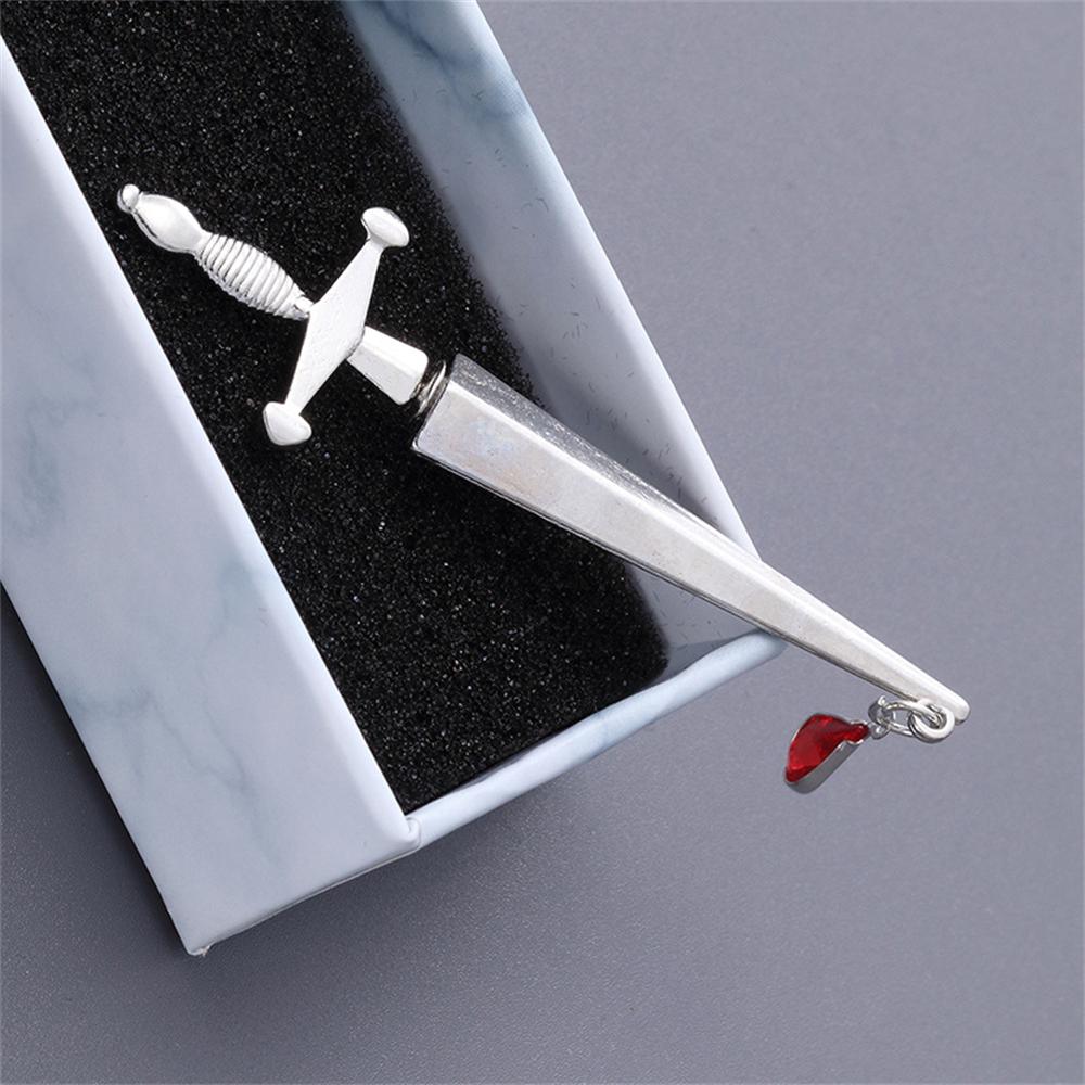 ZRM Fahsion Jewelry Серьги-гвоздики с красным хрустальным мечом для женщин