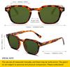 Vintage Round Sunglasses for Women and Men Johnny Depp Style Colorful Summer Eyewear with Lenses [SHEEN KELLY] Through-Tinted