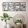 Metal Lotus Flower Wall Decor,1pc  Abstract Floral Aesthetic Splicing Line Art,Minimalist Hanging Wall decoration,Wall Sticker