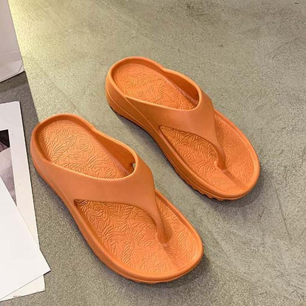 Sandal Soft Sole Non-slip Flip Flops Resilience Thickened EVA Slippers Stylish Solid Color Outdoor Flip Flops Vacation Travel