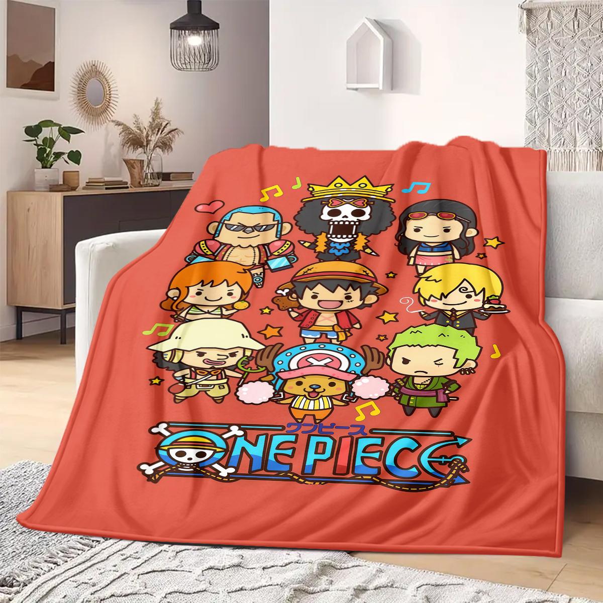 

ONE PIECE Print Blanket Warm Comfortable Flannel Blanket Suitable for Bedrooms,Sofas, Beds,Chairs,Travel -QIAO81 75x90cm