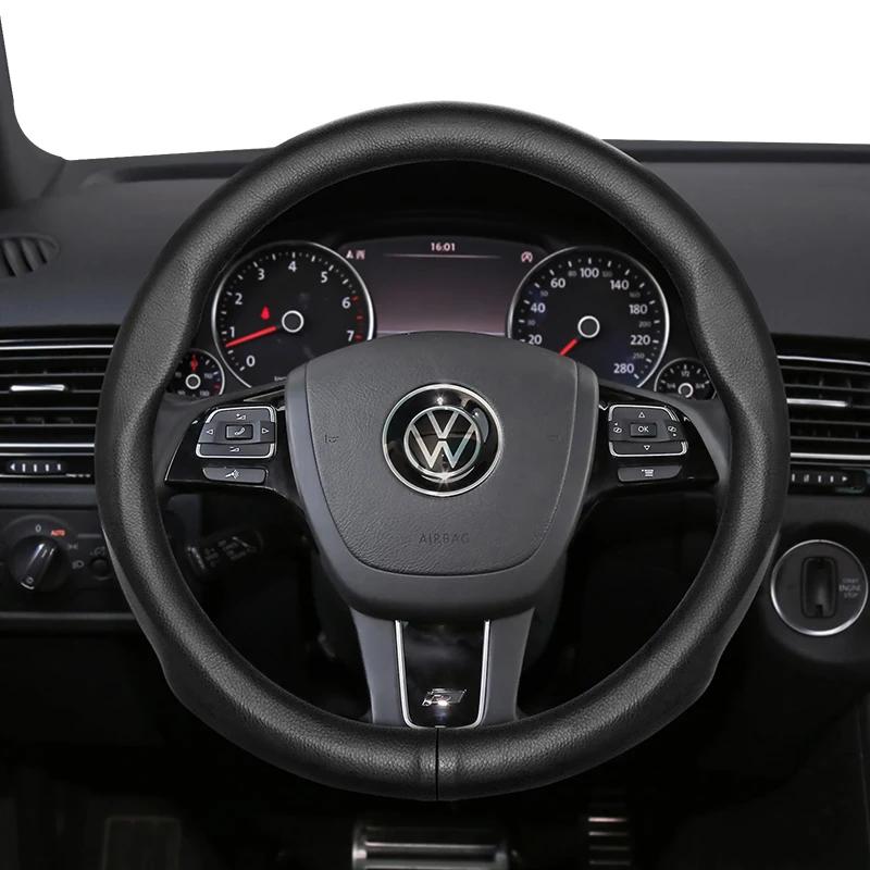 Für Volkswagen Runde D-förmige Lenkradabdeckung VW Polo Golf 4 5 6 7 Up Gol Passat B8 B7 CC Touran Tiguan T-Roc Touareg ID3
