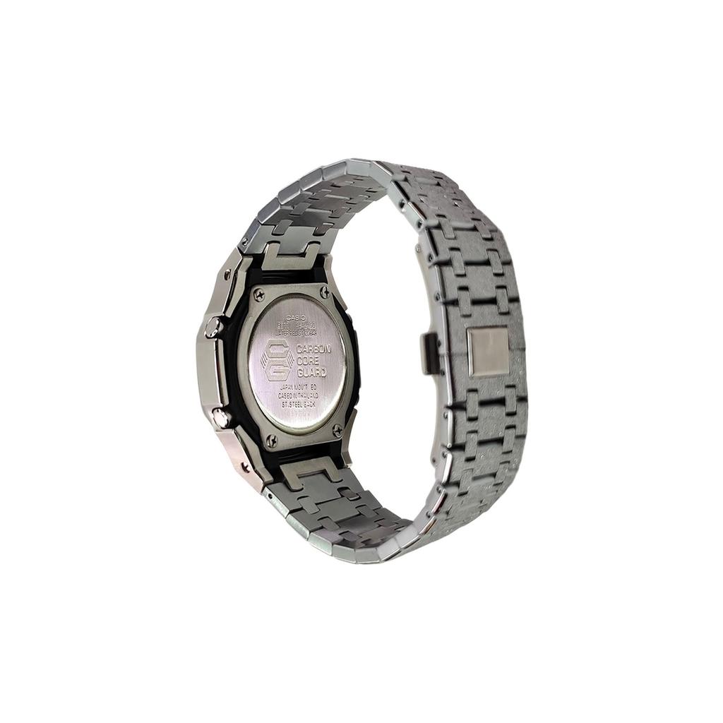 CASIO Men Liquid Crystal,Analog Dual Display Series Black Watch GA-2100SKE-7A(Watch3--)