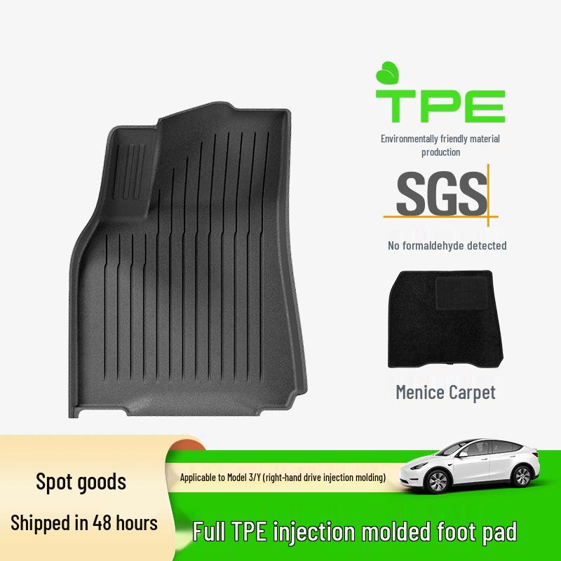 23 Tesla Model 3/Y Right-Hand Drive All-Weather TPE Floor Mats