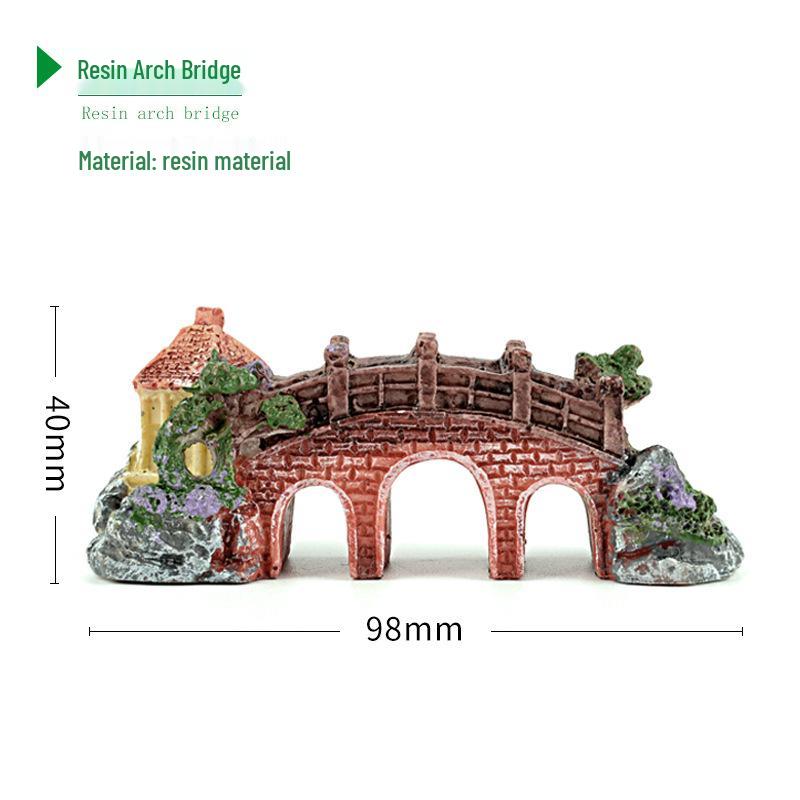Aquarium Ornament: Simulated Rockery Bridge with Driftwood and Stone for Fish Tank Landscaping