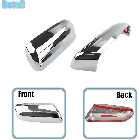 AUCERAMIC Chrome Plated Mirror Covers Caps Compatible With 2009-2014 Ford F150 2 Door 4 Door Side View Mirror Back Cover Cap Overlay