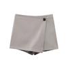 Kaslead New Arrival Women's Clothing Fashion Style Fashion Minimalist Pure Color Wrap Short Pantskirt 1264050