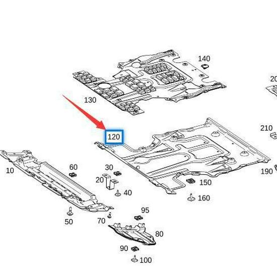 Engine Underbody Shield for Mercedes-Benz GLE/GLS W167