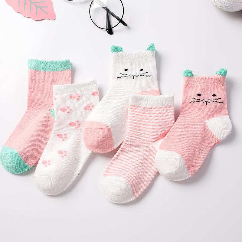 2025 Breathable Cotton Baby Socks - Unisex Cartoon Ear Design for Spring & Autumn