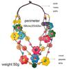 Multipurpose Ethnic Flower Pendant Necklaces for Women Multilayer Designs with Sturdy Coconut Shell Materials Daily Use