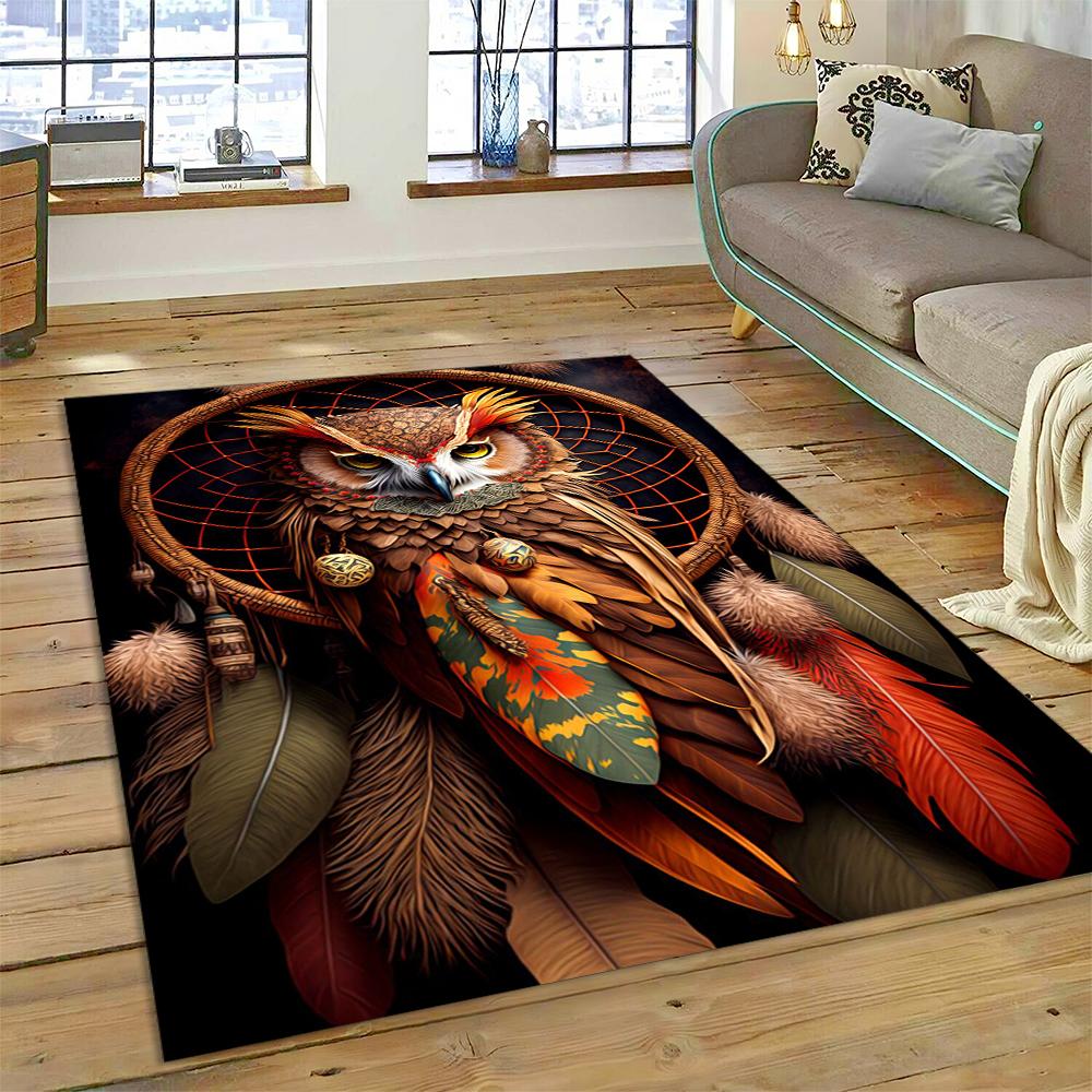 Owl Carpet Large Rug Cartoon Birds for Home Living Room Bedroom Sofa Doormat Decor Kids Play Area Rugs Carpet Non-slip Floor Mat