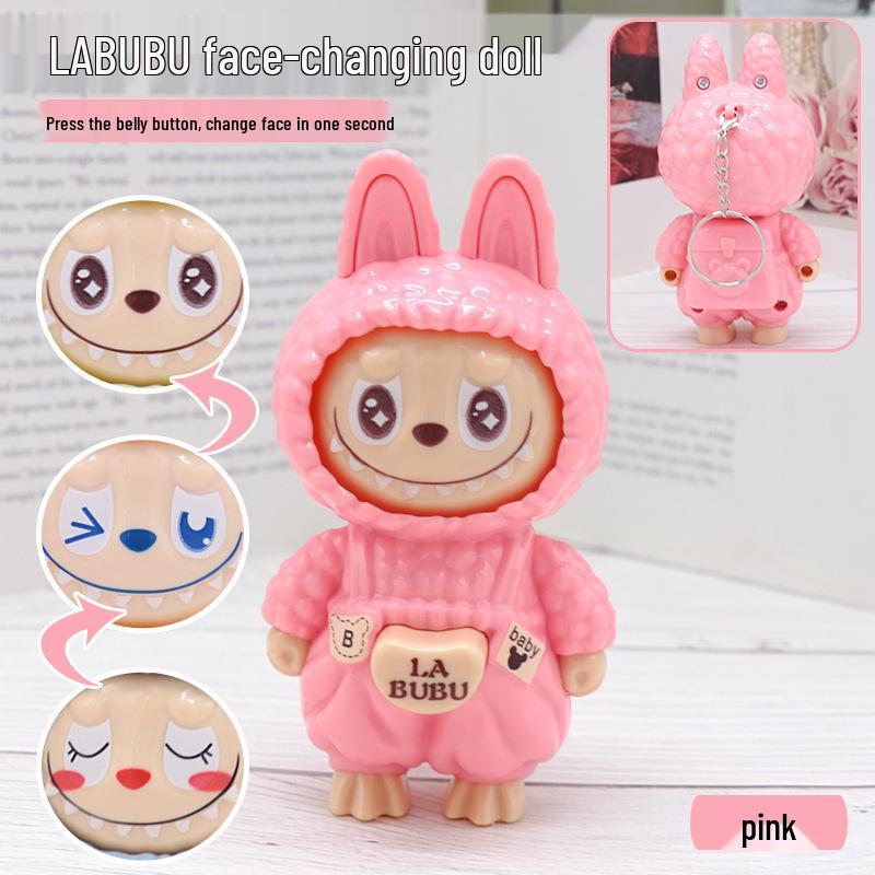 Cross-Border La Bu Transforming Doll Keychain: Trendy Cartoon Toy & Gift for Kids