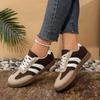 Schuhe Frau Trend Lässige Sneaker Bequeme Schnür-Flats Tennisschuh Atmungsaktiver Walking-Jogging-Schuh