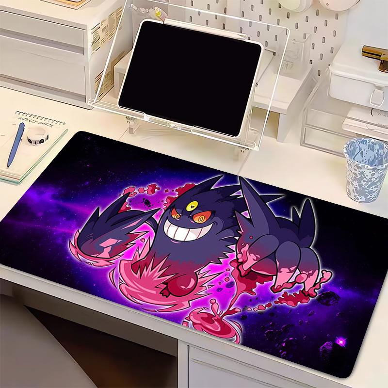 Mouse Pad Lock Edge Thickened PPokemon Gengar Large Xxl Gamer Keyboard Pad Extended Desk Mat Table Carpet Mousepad For Computer