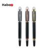 Insert Metal Signature Pen Business Gift Ballpoint Pen Rotating Pen Cap Crystal Head Top Black Ink Logo Printing