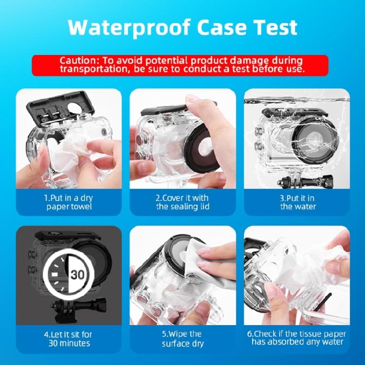 Underwater Housing Case For 360 GO3/3S Cameras Easy Touch Control Optional 30 Meter Dive Capacity