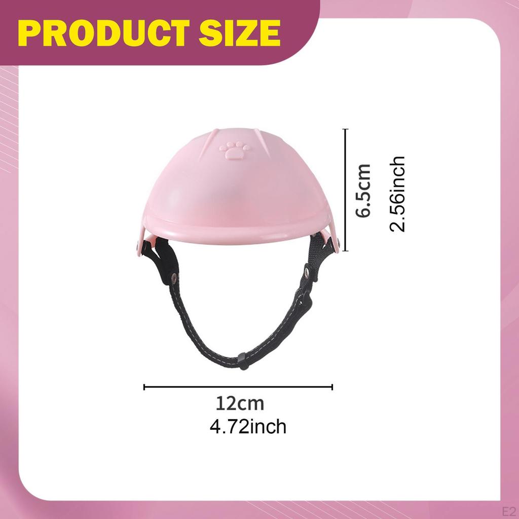 Casco per Cane Gatto Cappellino da Esterno per Pomerania Bichon Frisé Yorkshire Terrier Rosa S