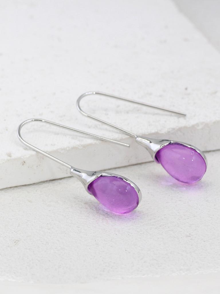 Multicolor Cat Eye Stone Teardrop Earrings For Women Water Drop Dangle Ear Jewelry Fashion Accessories