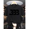 European Sizes Men's Summer Short Sleeve T-Shirt with Letter '' Print - Casual Round Neck Breathable Top, Short Sleeve Summer Wear for Hot Weather