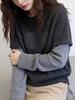 Women's Brushed Stripe Two-in-One Long-Sleeve T-Shirt: Thick, Warm, Versatile Base Layer for Autumn/Winter Fashion