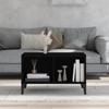 821037 vidaXL Coffee Table Black 60x50x36.5 Cm Engineered Wood