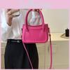 Trendy Minimalist Shoulder Bag 2023 Pure Color Texture Fashionable Fresh Street Style Pu Small Crossbody Bag