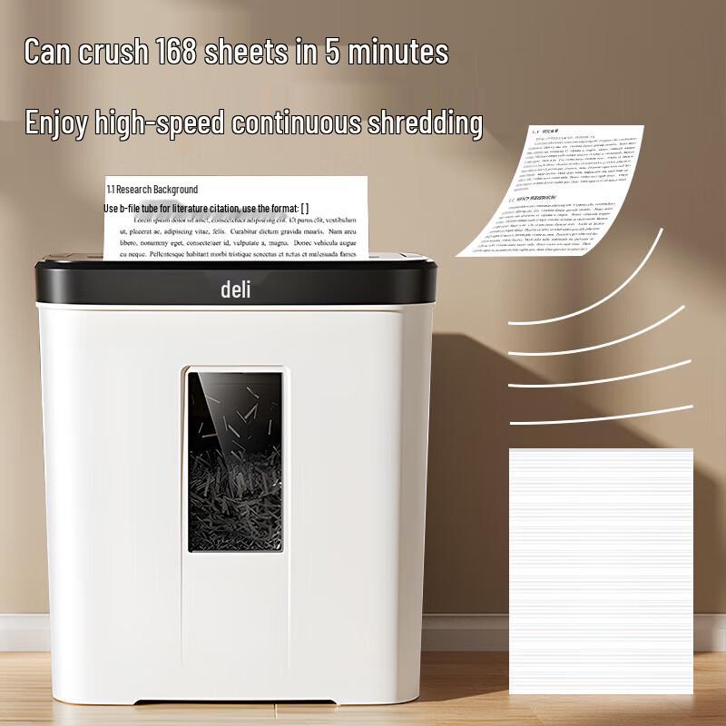 Deli Commercial Desktop Cross-Cut Shredder CN plug (adapter included)