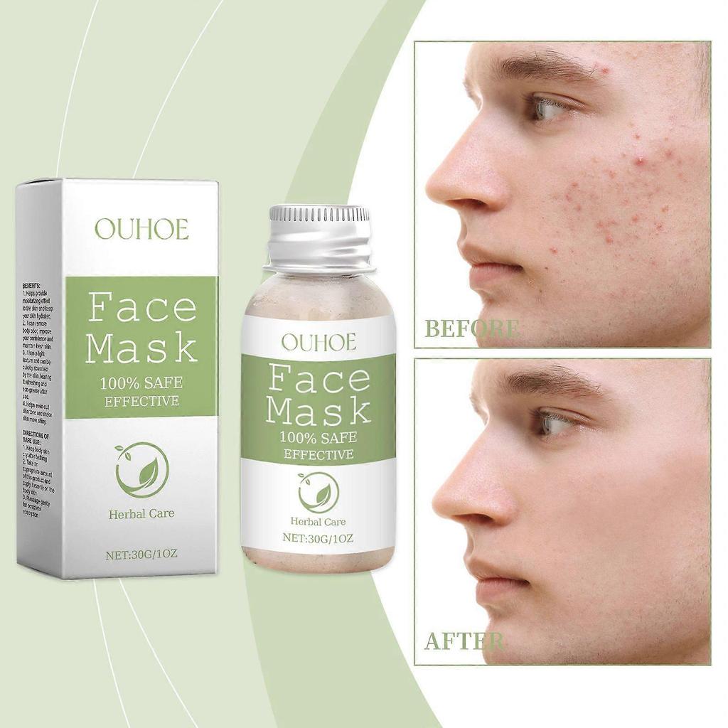 Ouhoe Herbal Mask Powder Nourishes, Controls Oil, Acne, Improves Skin Texture, Moisturizes Gently And Cleanses Herbal Mask Powder