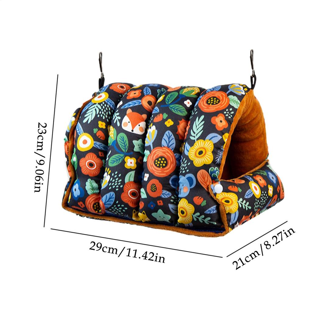 Bird Bed For Cage Foldable Soft Comfortable Hammock Parrot Warm Bed Cockatiel House Nest For Lovebird Canary Finch Conure