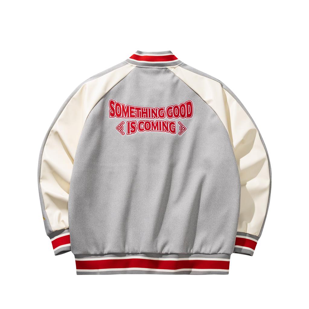 Anta Good Things Happen Wildly Stylish Versatile Campus Commuting Comfortable American Vintage Baseball Jacket Men Jacket 152618709N-2