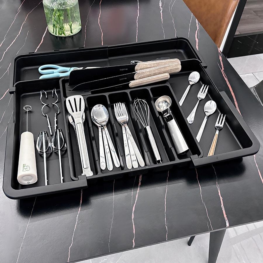 Kitchen Cutlery Compartment Storage Box