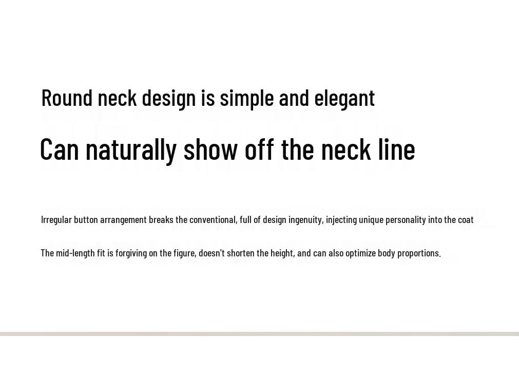 Xinfeyu Women's Oversized Double-Faced Wool Coat