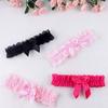White/Black Lace Ribbon Bowknot Wedding Bridal Hen Gift Garters Adjust Legring