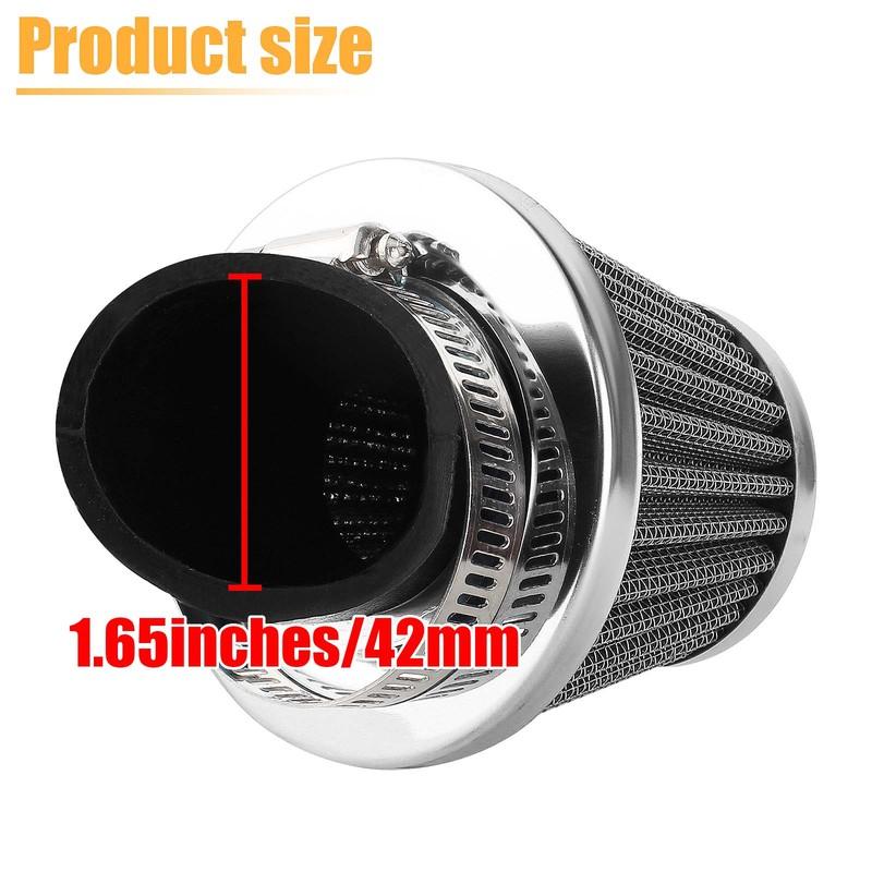 

2 Pcs 41mm 42mm 43mm Air Filter 125cc-150cc 200cc 250cc Motorcycle ATV Scooter Go Kart Moped Pit Dirt Pocket Mini Super Bike