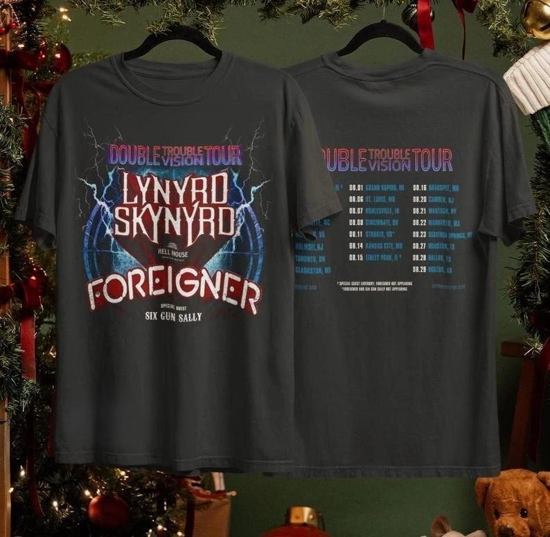 Foreigner Lynyrd Skynyrd Double Trouble Vision Tour 2026 T-Shirt
