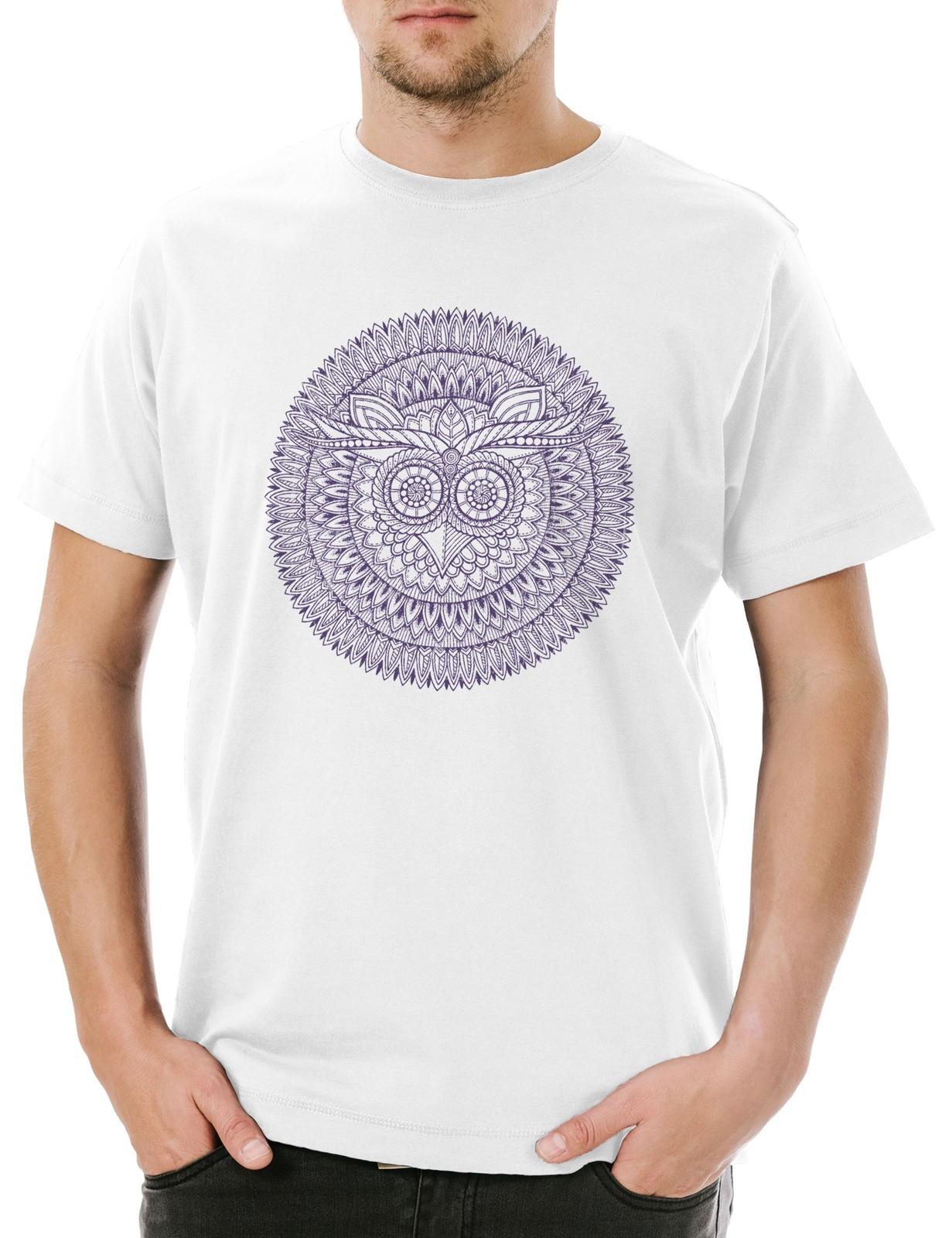 Owl Circle Mens T-Shirt Celtic Celts Yantra Hinduism Buddhism Buddhism S