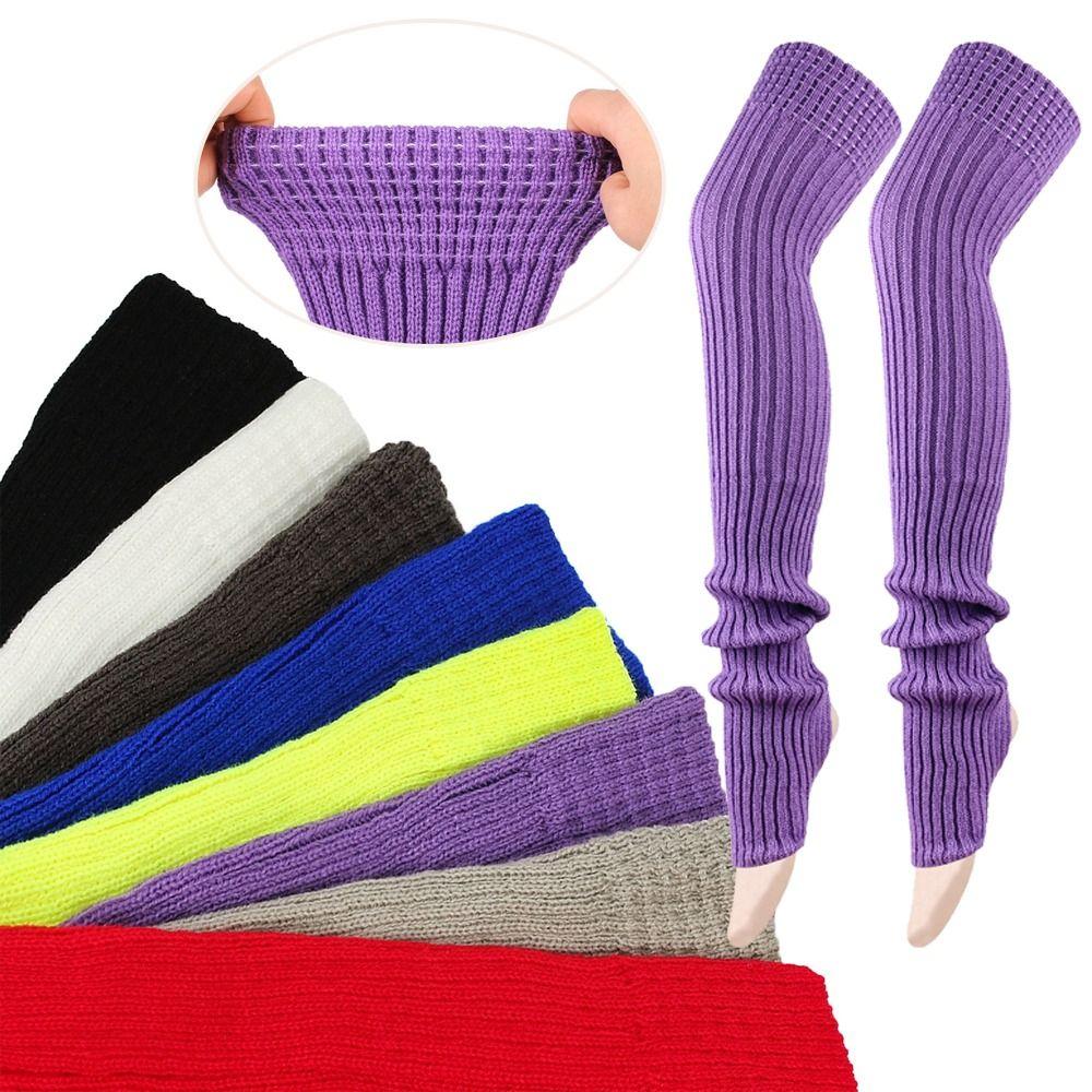 80cm Loose Socks Solid Color Long Stockings Stretchable Boot Warmers  Gym Fitness