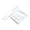 Vintage Carved Pattern Guitar Roller 6-Saddle Bridge and 3-Way Switch Control Plate Set for 6 String Electric Guitars